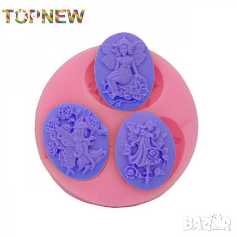 3 феи фея пеперуда в овал силиконов молд форма декор торта сладки фондан и др. украса