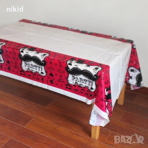 Мустак Мустачки найлонова покривка за парти рожден ден