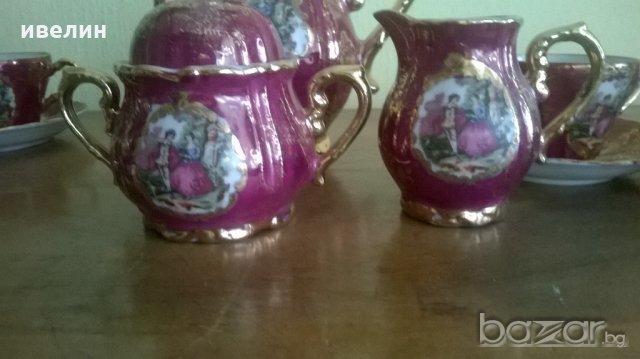 бароков сервиз за кафе от порцелан, снимка 6 - Антикварни и старинни предмети - 19696602