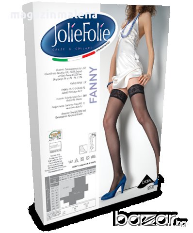 Jolie Folie 15DEN черни,телесни,бежови женски чорапи със силикон Жоли Фоли 40-85 кг чорап над коляно