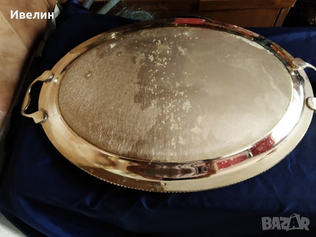 посребрена месингова табла арт деко, снимка 4 - Антикварни и старинни предмети - 25912809