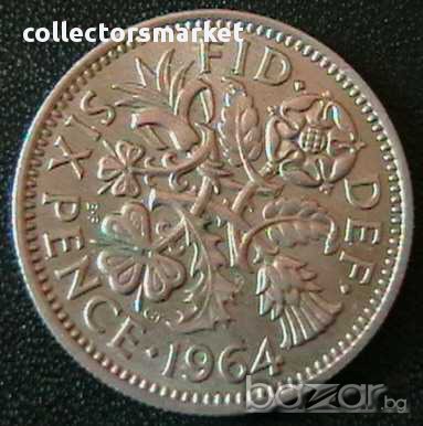 6 пенса 1964, Великобритания