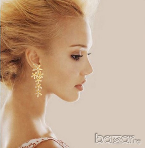 обеци с цвете снежинка страшно нежни