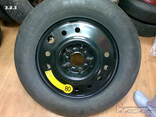 Резервна гума патерица 16 и 17цола 5x105 и 5x115 за опел астра J, зафира, шевролет , снимка 7 - Гуми и джанти - 13536552
