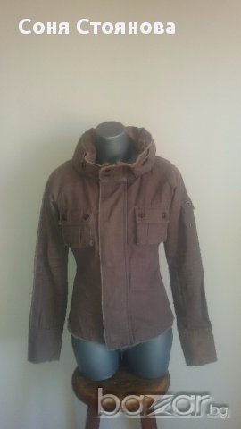 Кафяво сако, памук, размер С, подходящо за пролет и есен, снимка 1 - Сака - 14035856