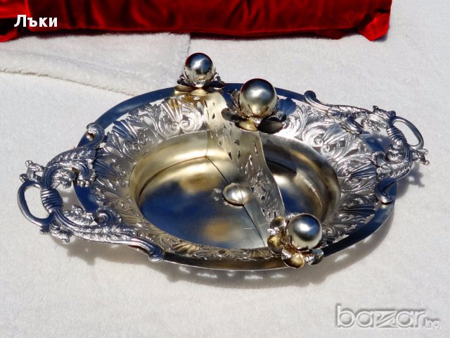 Сребърен съд,лъжичник Австро-Унгария., снимка 2 - Антикварни и старинни предмети - 13640533