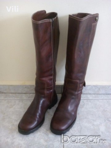 Уникални дамски ботуши - CD - естествена тележка кожа 
