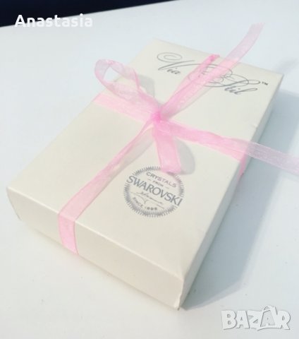 Колие Swarovski кристали в подаръчна опаковка, снимка 4 - Колиета, медальони, синджири - 25395807