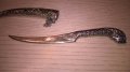 Turkiye-нож с кания-метални-19см-внос швеицария, снимка 4