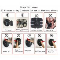 Уред за стягане на мускулите, отслабване и масаж Smart EMS Muscle Trainer, снимка 15 - Фитнес уреди - 20586806