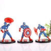 Капитан Америка Captain America пластмасова фигурка PVC за игра и торта топер, снимка 1 - Фигурки - 26061334