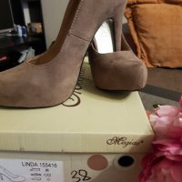 Продавам дамски обувки бежови 38 номер нови  , снимка 1 - Дамски обувки на ток - 21436918