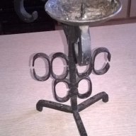 Ретро свещник-27х20х20-ковано желязо, снимка 9 - Антикварни и старинни предмети - 17943295