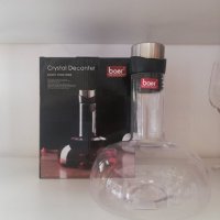  Декантер за вино от кристал, снимка 4 - Подаръци за юбилей - 25719921