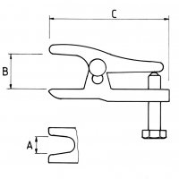 Универсална скоба за шарнири 23 мм, 50049 , снимка 2 - Други инструменти - 19261854