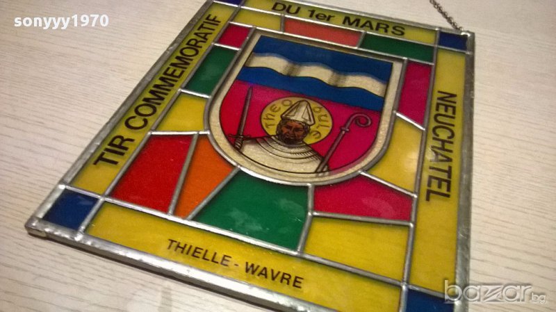 NEUCHATEL-Витраж-31/24см-внос швеицария, снимка 1