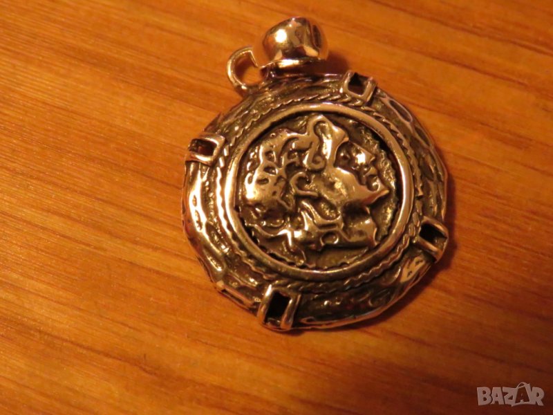  сребърен медальон и сребърно синджирче - Римски император - Бъди величествен като император, снимка 1