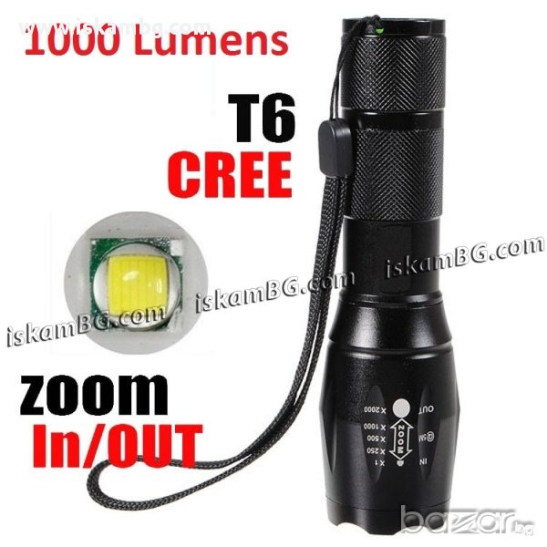 CREE LED Фенер със ZOOM XM-L T6 1000 Lumens - код X6-902, снимка 1