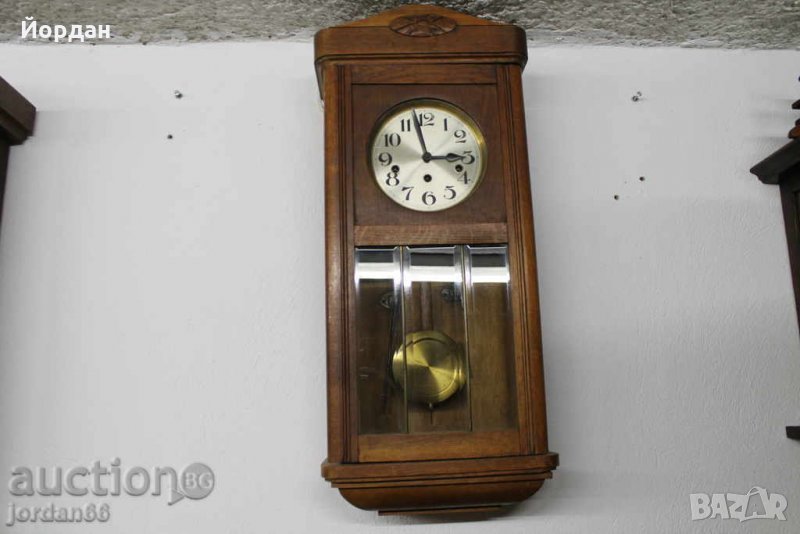 Дървен френски стенен часовник, снимка 1