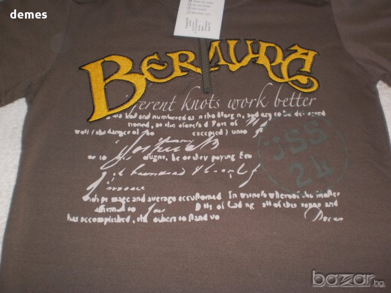 Кафява тениска с цип STEDA за 10-годишно момче, нова, снимка 1