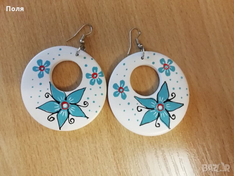 Бели обици, снимка 1