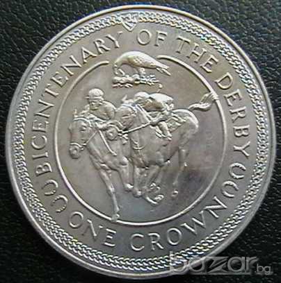 1 крона 1980, остров Ман, снимка 1