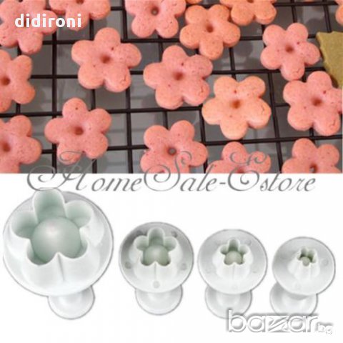 Резци форми сливов цвят с буталце / за работа със захарно тесто , фондан, марципан, снимка 4 - Форми - 10546059