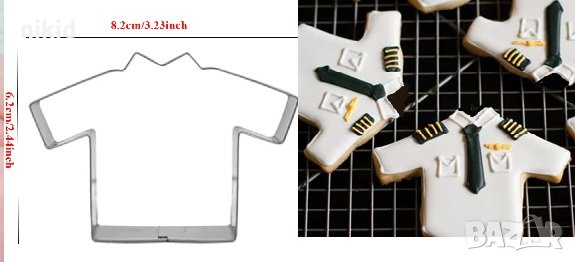 Блуза метална форма резец за сладки бисквитки мъфини кексчета фондан украса, снимка 1 - Форми - 24797208