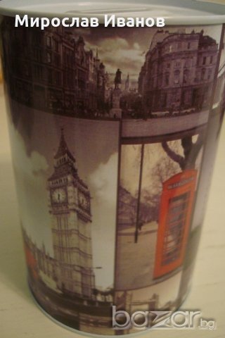 Лондон - цилиндрична касичка от метал, снимка 2 - Подаръци за рожден ден - 21003774