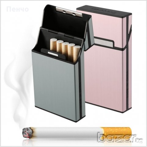 Алуминиева кутия за цигари, табакера слим Cigarette Case, box slim, снимка 1 - Табакери - 18799496