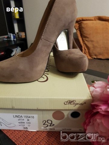 Продавам дамски обувки бежови 38 номер нови  , снимка 1 - Дамски обувки на ток - 21436918