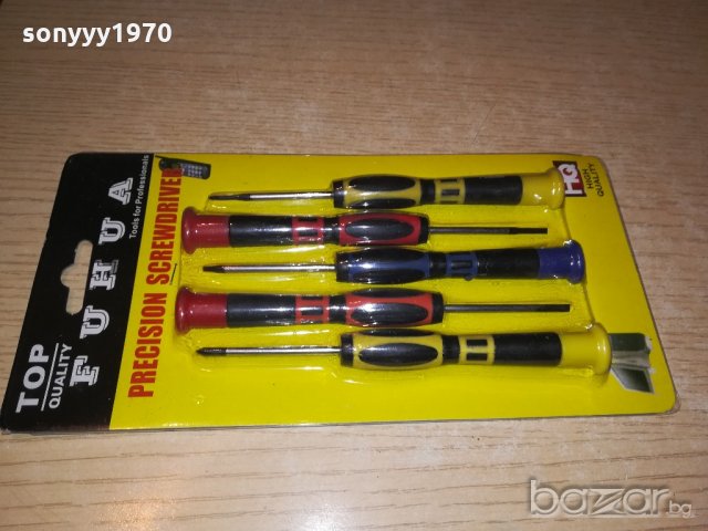 отвертки 5бр-часовникарски/gsm-за финни техники, снимка 4 - Отвертки - 20806325