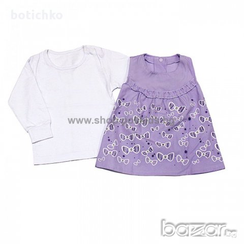 Комплект Блуза+Сукман 80, снимка 1 - Комплекти за бебе - 15835654