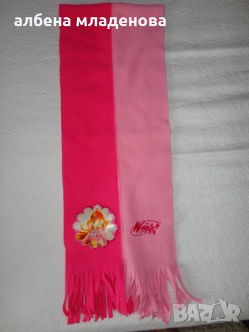 розов поларен шал, снимка 1 - Шапки, шалове и ръкавици - 22401692