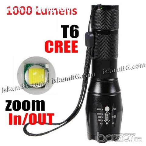 CREE LED Фенер със ZOOM XM-L T6 1000 Lumens - код X6-902, снимка 1 - Други спортове - 13788211