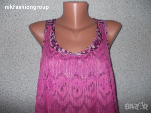 Изрязан потник в розово, XL размер, снимка 2 - Потници - 25390991