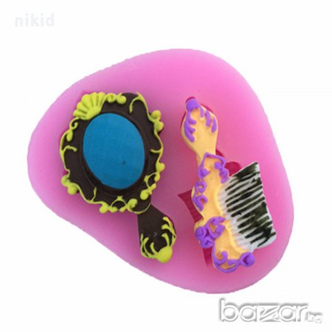 гребен четка фризьорски аксесоари силиконова форма молд за украса декор торта фондан и др.