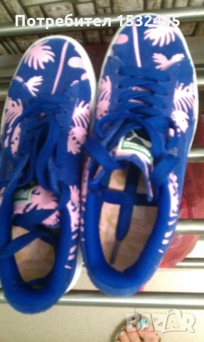 Маратонки Puma suede blue pink, снимка 2 - Маратонки - 22737636