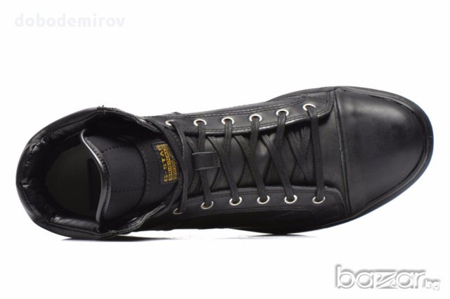 Нови черни кожени кецове G Star Augur III Kayvan оригинал, снимка 7 - Кецове - 15500904