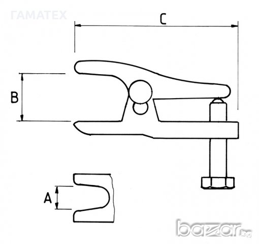 Универсална скоба за шарнири 23 мм, 50049 , снимка 2 - Други инструменти - 19261854
