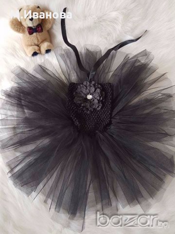 Туту рокля  в  бяло  и черно 1-3 години, снимка 4 - Бебешки рокли - 14666091