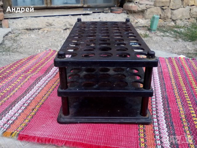 Стара стойка за епруветки, снимка 2 - Антикварни и старинни предмети - 22987886