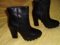 дамски  черни боти, снимка 1 - Дамски обувки на ток - 24444082