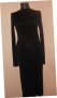 Черна дълга рокля по- тялото H&M, снимка 6