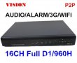 16 Канален Видео Рекордер 960h D1 Wifi HDMI 1080p Onvif 3g P2p Cloud Cctv H.264 Охранителен DVR, снимка 1