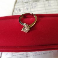 Годежен пръстен с диамант, снимка 1 - Пръстени - 23139914