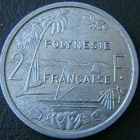 2 франка 1965, Френска Полинезия, снимка 1 - Нумизматика и бонистика - 21354815