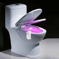 LED Осветление за Тоалетна със Сензор за Движение - 8 Цвята, снимка 2 - Лампи за баня - 21059903