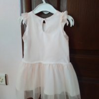 Елегантна рокличка цвят екрю, снимка 3 - Бебешки рокли - 22875707