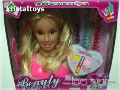 Кукла Глава за прически и гримиране с аксесоари 281148, снимка 1